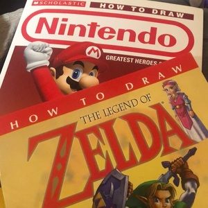 NWT Set of 2 Nintendo drawing instruction booklets